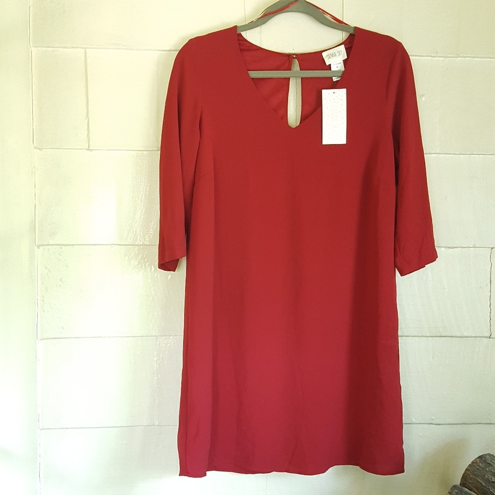 NWT Burgandy Shift Dress